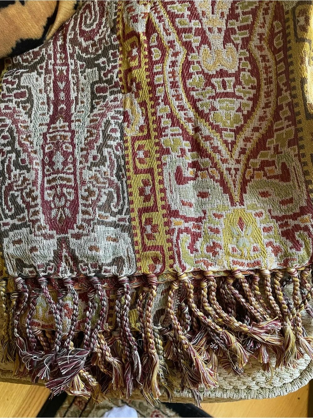 Crate and Barrel Picnic Blanket Throw - 100 Percent Cotton Made In India